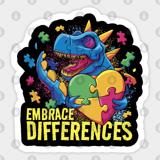 Dino Diversity Sticker by Life2LiveDesign